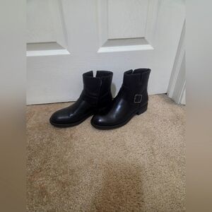 Black Ankle Boots with Buckle